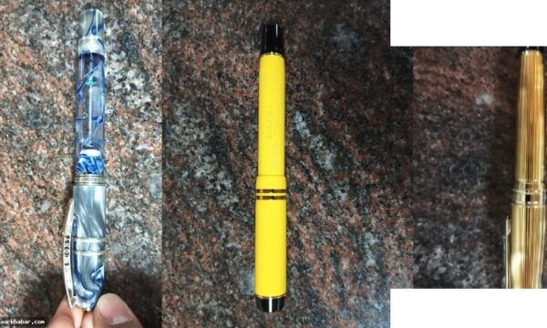 अहमदाबाद में 61 डिजाइनर पेन जब्त, 30 लाख की कीमत