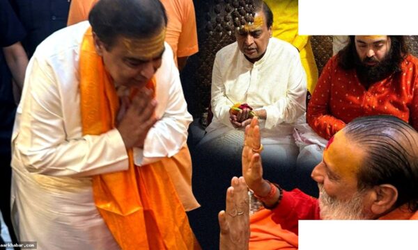 अनंत अंबानी ने नागेश्वर ज्योतिर्लिंग का किया दुग्धाभिषेक
