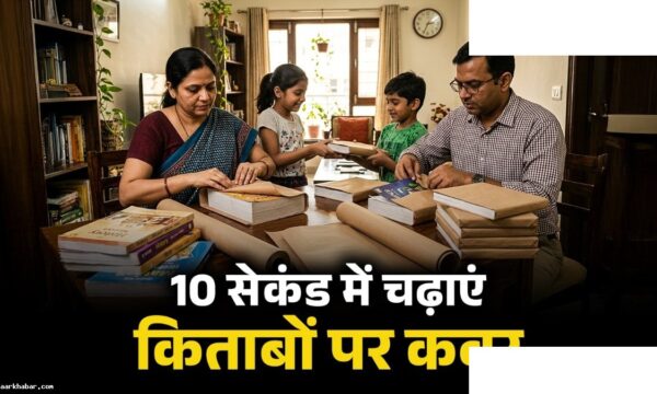 किताबों पर कवर चढ़ाने की आसान ट्रिक