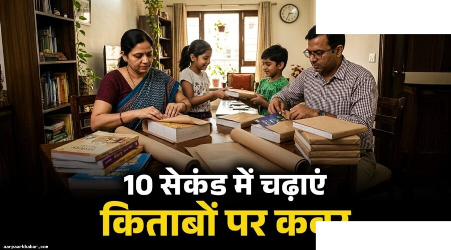 किताबों पर कवर चढ़ाने की आसान ट्रिक