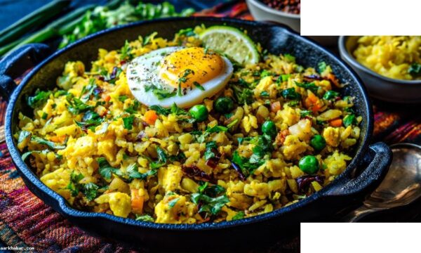 अंडों वाला पोहा रेसिपी – आसान और स्वादिष्ट