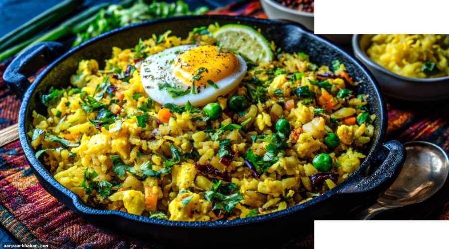 अंडों वाला पोहा रेसिपी – आसान और स्वादिष्ट