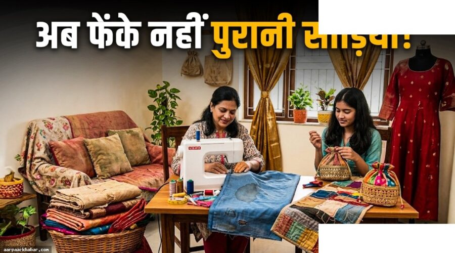 पुरानी साड़ियों को घर सजाने में करें इस्तेमाल