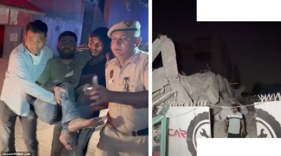 साकेत मेट्रो स्टेशन के पास 5 मंजिला इमारत गिरी