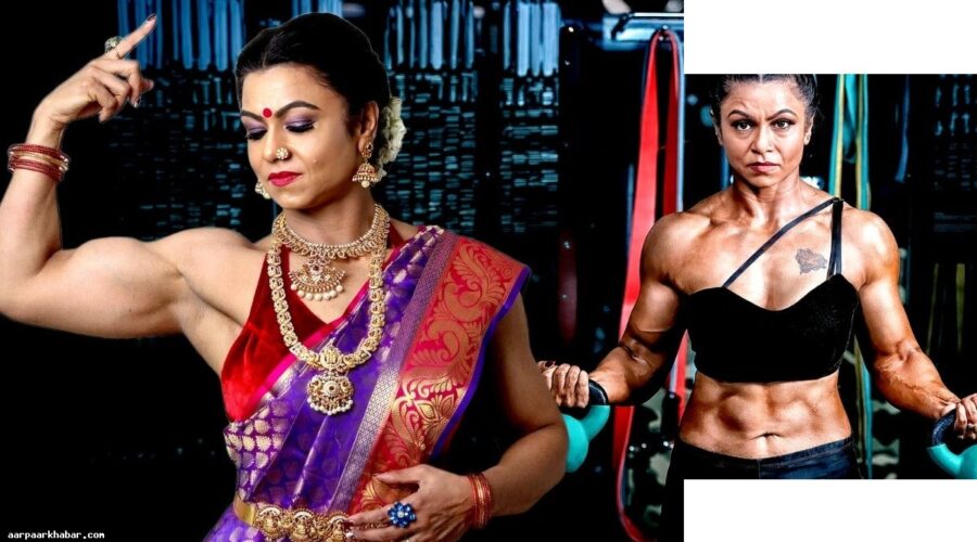 साड़ी पहनकर 70 किलो वजन उठाने वाली महिला
