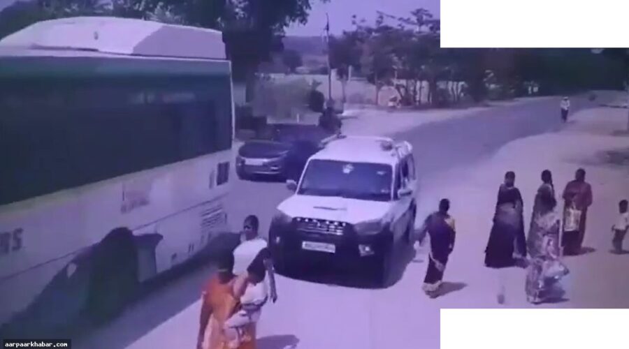 स्कॉर्पियो ने बस के इंतजार में यात्रियों को रौंदा, महिला की मौत