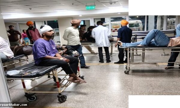 चंडीगढ़: छतबीड़ के पास वोल्वो बस पलटी, कई घायल