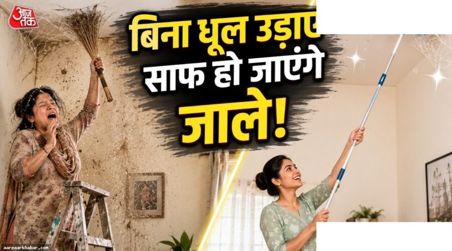 छत के जाले साफ करने की सीक्रेट ट्रिक
