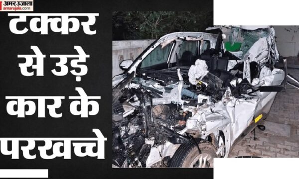 आगरा-लखनऊ एक्सप्रेसवे हादसा: कार कंटेनर में घुसी, तीन की मौत