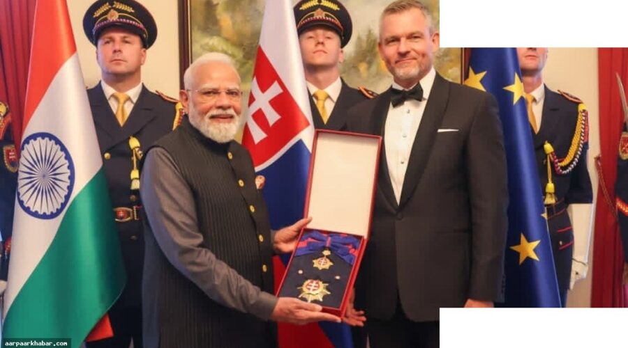 प्रधानमंत्री मोदी को स्लोवाकिया का सर्वोच्च सम्मान