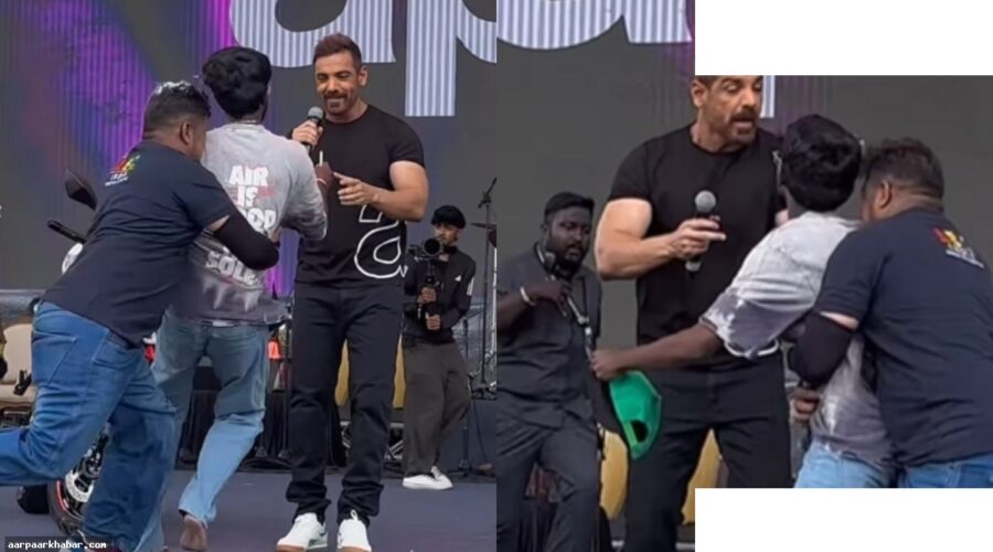 जॉन अब्राहम के पास चकमा देकर पहुंचा फैन