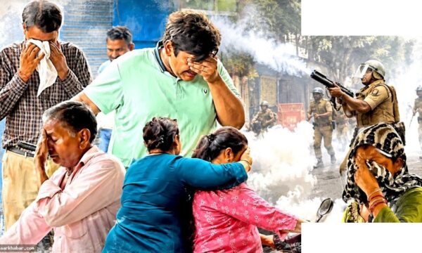 बिजनौर पुलिस मॉक ड्रिल में आंसू गैस का विवाद
