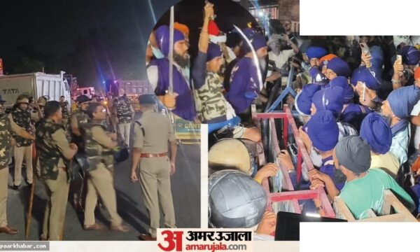 निहंग उत्तराखंड सीमा में घुसे, तलवारें लहराईं