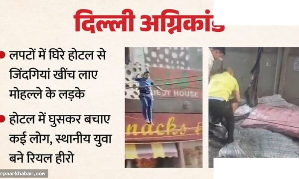 मालवीय नगर होटल आग: युवकों ने बचाई जानें