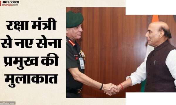 नए सेना प्रमुख जनरल धीरज सेठ से मिले रक्षा मंत्री